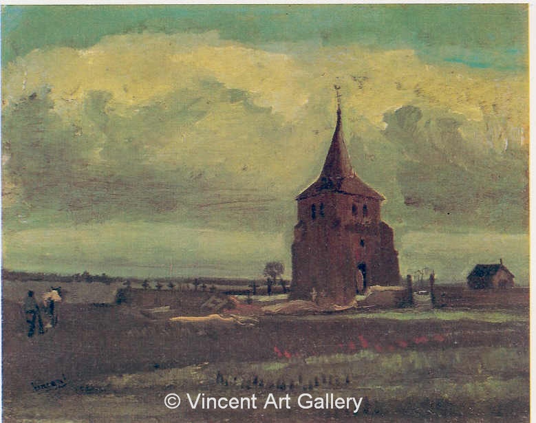 JH 459 - The Old Tower at Nuenen with a Ploughman,